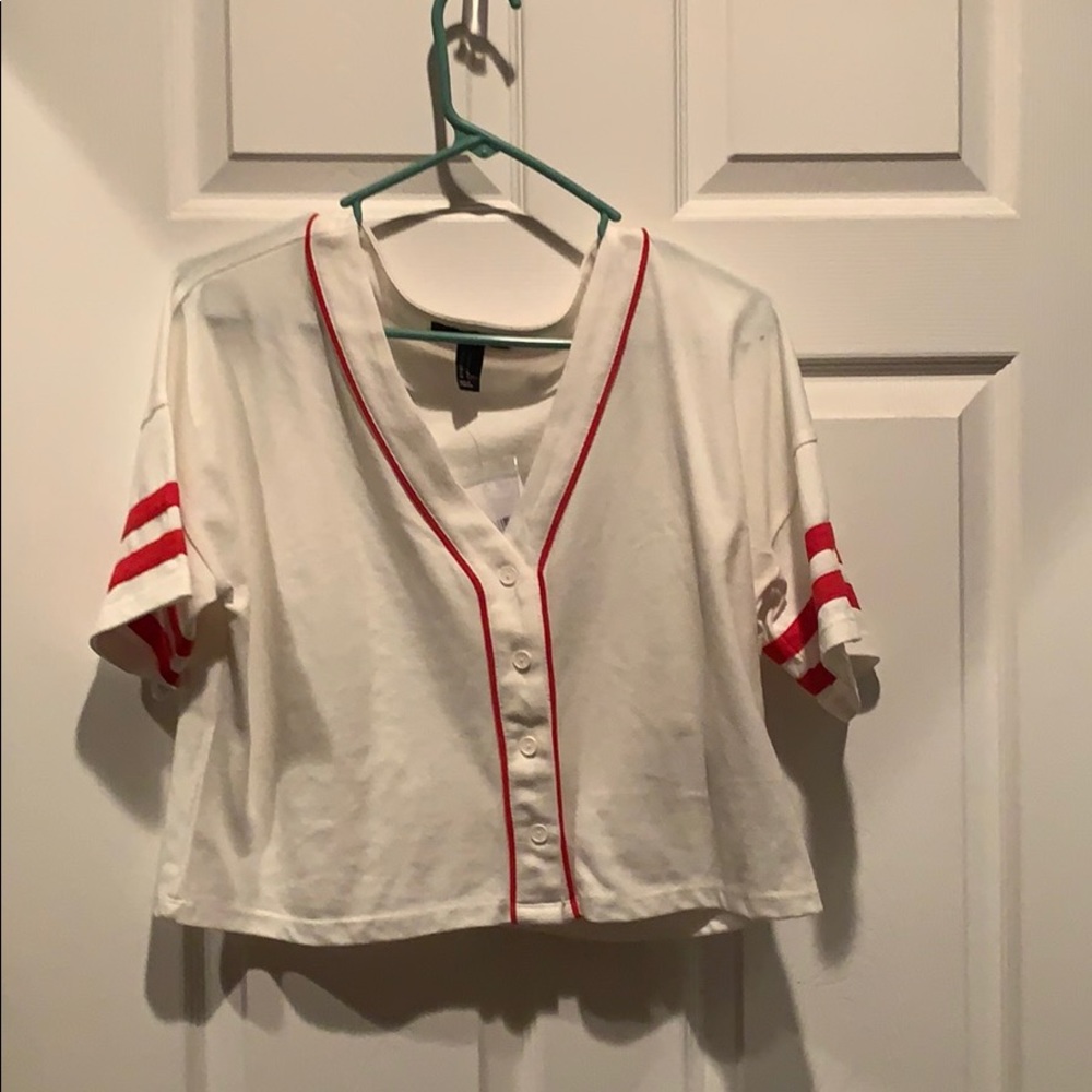 Baseball like crop top